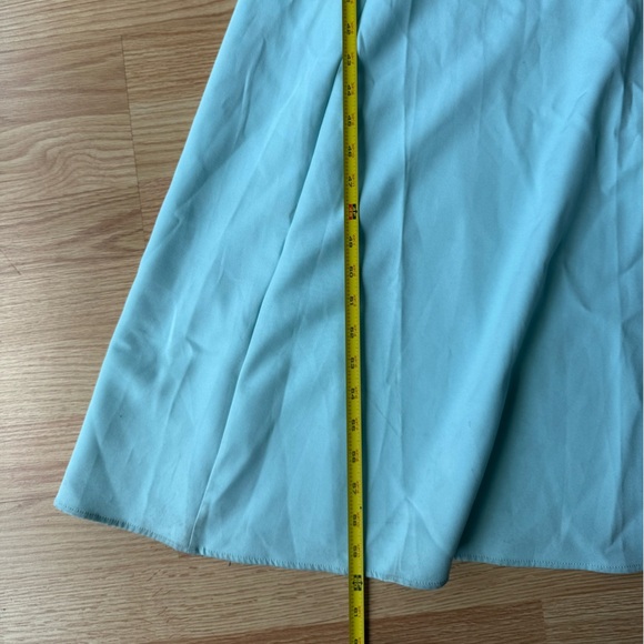 Betsey Johnson x Loren Gray 'Pearl Plunge' Light Aqua Blue Maxi Dress Sz 2 NWT - Picture 9 of 12